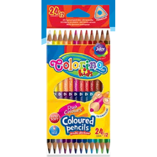 Coloured pencils 12 pcs / 24 colors